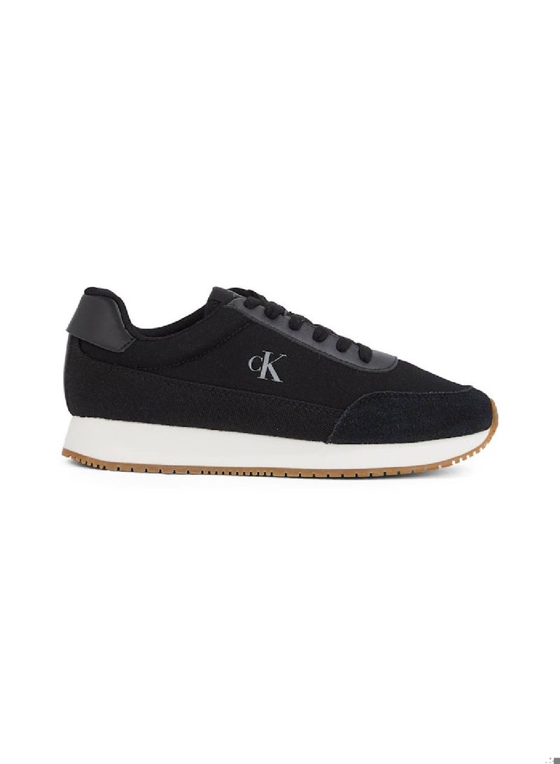 Calvin Klein Jeans Retro Low Lace Up Canvas Runner Sneakers  - Image 1