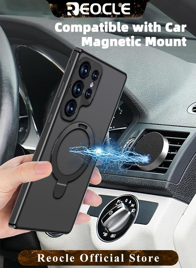ريوكل حافظة هاتف مغناطيسية بإطار معدني مزدوج الجوانب مع حامل Magsafe غير مرئي لهاتف Samsung S23 S22 Ultra - Image 1