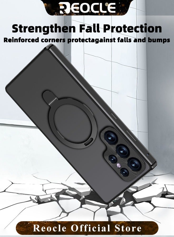 ريوكل حافظة هاتف مغناطيسية بإطار معدني مزدوج الجوانب مع حامل Magsafe غير مرئي لهاتف Samsung S23 S22 Ultra - Image 4