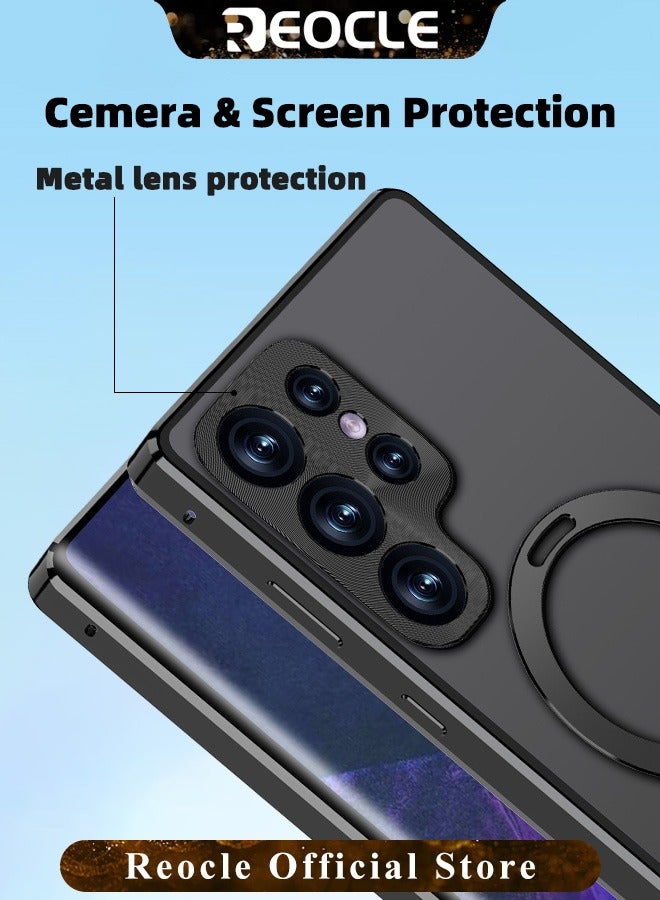 ريوكل حافظة هاتف مغناطيسية بإطار معدني مزدوج الجوانب مع حامل Magsafe غير مرئي لهاتف Samsung S23 S22 Ultra - Image 2