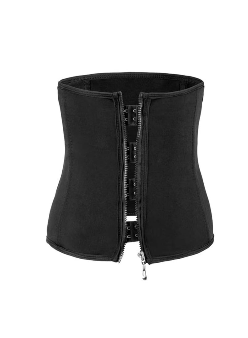 KASTWAVE Row Buckle Type Zipper Waist Trainer for Women, Body Shaping Clothes and Comfortable Waistband, L - Image 1