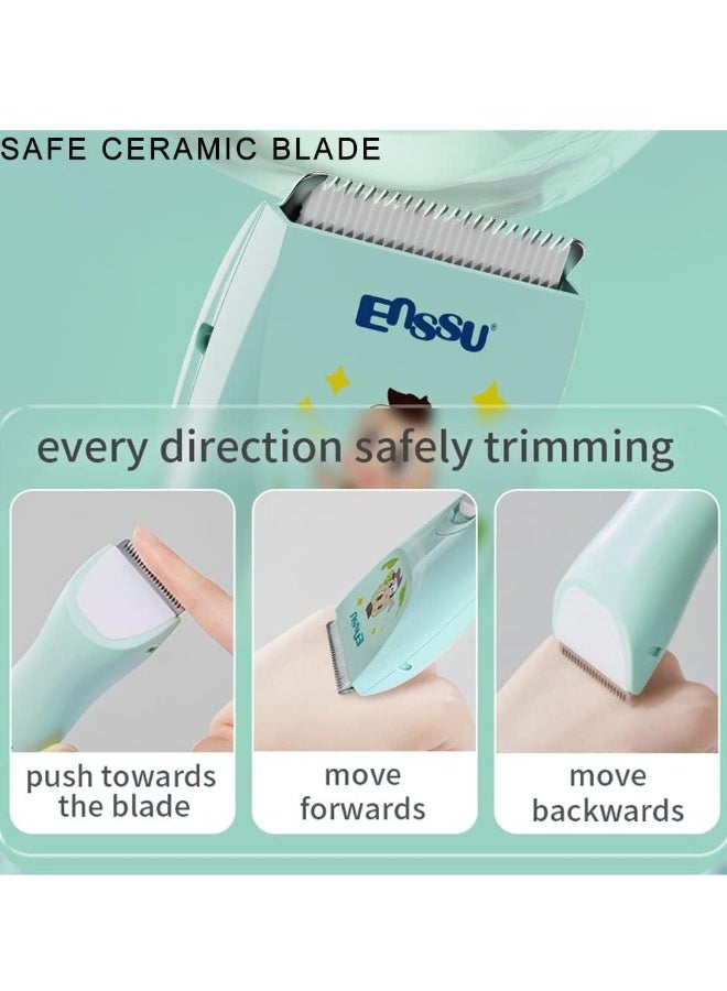 ENSSU Quiet baby Hair Clippers, Safety kids Hair Trimmers,Silent Chargeable Cordless Professional Hair Clipper for Baby kids Children infant - Image 5