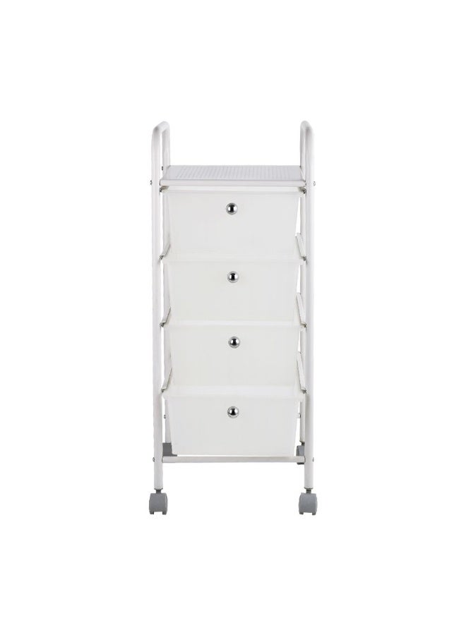 DANUBE HOME Atticus 4-Tier Storage Cart with Drawer - Multi-Functional Kitchen Trolley, Rolling Utility Cart, Space-Saving Organizer - 34 x 32.5 x 80.5CM - Image 2