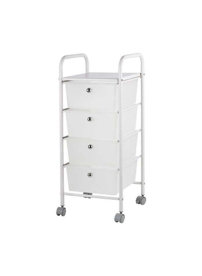 DANUBE HOME Atticus 4-Tier Storage Cart with Drawer - Multi-Functional Kitchen Trolley, Rolling Utility Cart, Space-Saving Organizer - 34 x 32.5 x 80.5CM - Image 3