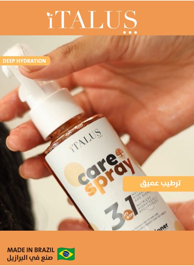 Italus Care Spray: Hair Detangler & Split End Treatment with Vitamin B5 - Brazilian Product  - Image 2