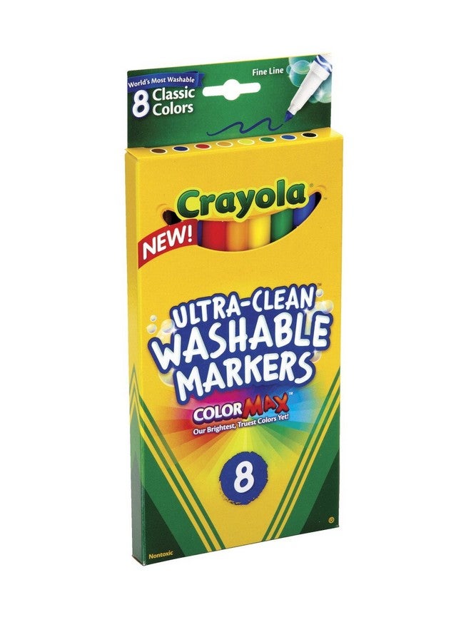 Crayola Ultraclean Washable Markers Color Max Fine Line Classic Colors 8 Ea (Pack Of 15) - Image 2