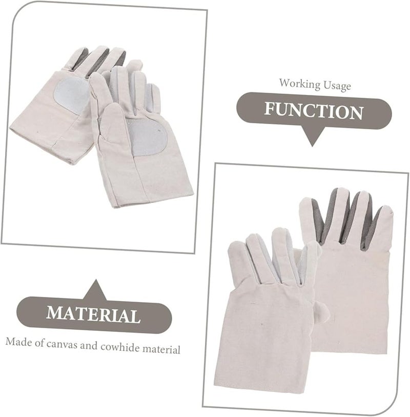 Heavy Duty Cowhide Welding Gloves Composite Wear Resistant Labor Protective Gloves for Men Women Random Color - Image 4