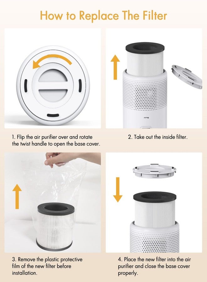 VEWIOR (1 PCS) Air Purifier B-D02U Replacement Filter, VEWIOR H13 True HEPA Air Cleaner Filter (Special for B-D02U Air Purifier) - Image 2
