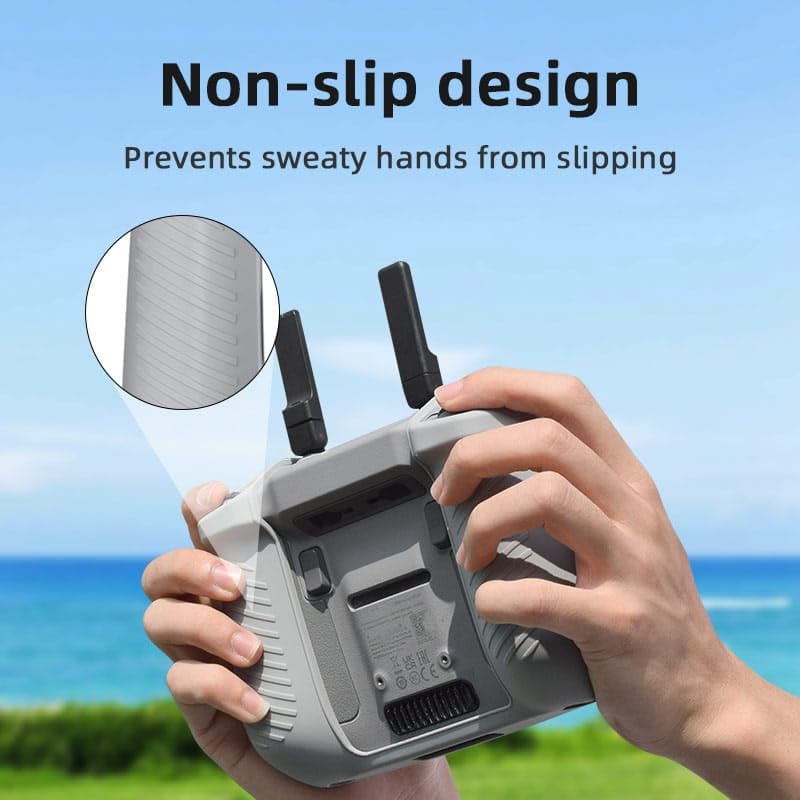 GetZget® Silicone Case for DJI Avata360/ Flip/Mini 5/4 Pro/Mavic Air 3/3s Rc 2 Remote Protection Cover Anti Slip Scratch Protector RC2 Accessories (Grey) - Image 4