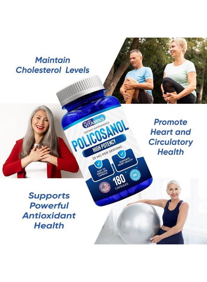 We Like Vitamins Policosanol 25mg - 180 Capsules - Policosanol Supplement Made from Natural Sugar Cane - Non-GMO and Gluten-Free - Image 4
