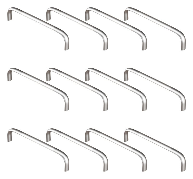 Atlantic Stainless Steel Oval D Dwawer Cabinet Pull Handle 4 Inch (Total Length 105 Mm, Hole To Hole 95 Mm, Twotone Finish) Pack Of 12 Pieces - Image 1