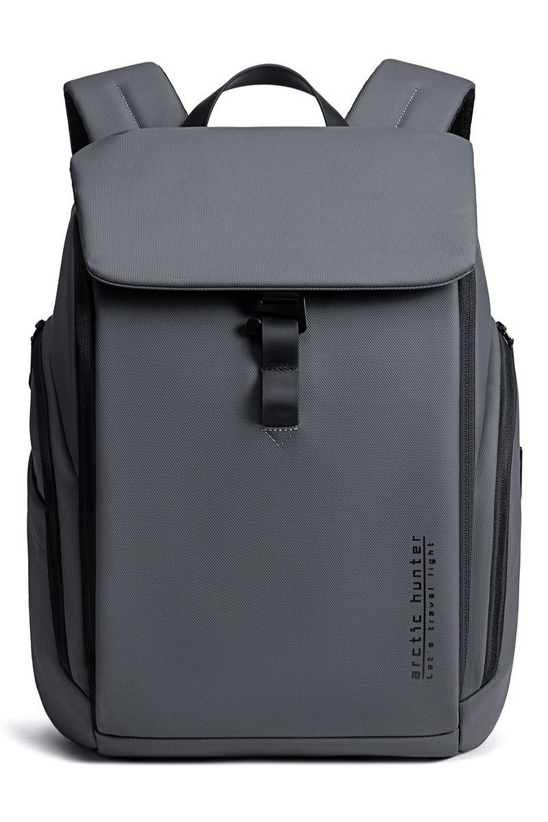 أركتيك هانتر حقيبة كمبيوتر محمول للسفر والعمل، مقاومة للماء ومتينة للمكتب والمدرسة للرجال، باللون الرمادي - Image 1