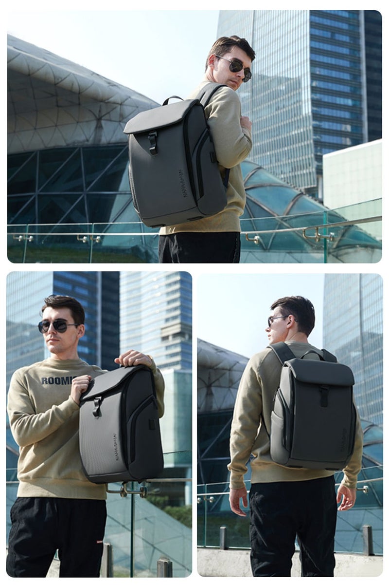 أركتيك هانتر حقيبة كمبيوتر محمول للسفر والعمل، مقاومة للماء ومتينة للمكتب والمدرسة للرجال، باللون الرمادي - Image 2