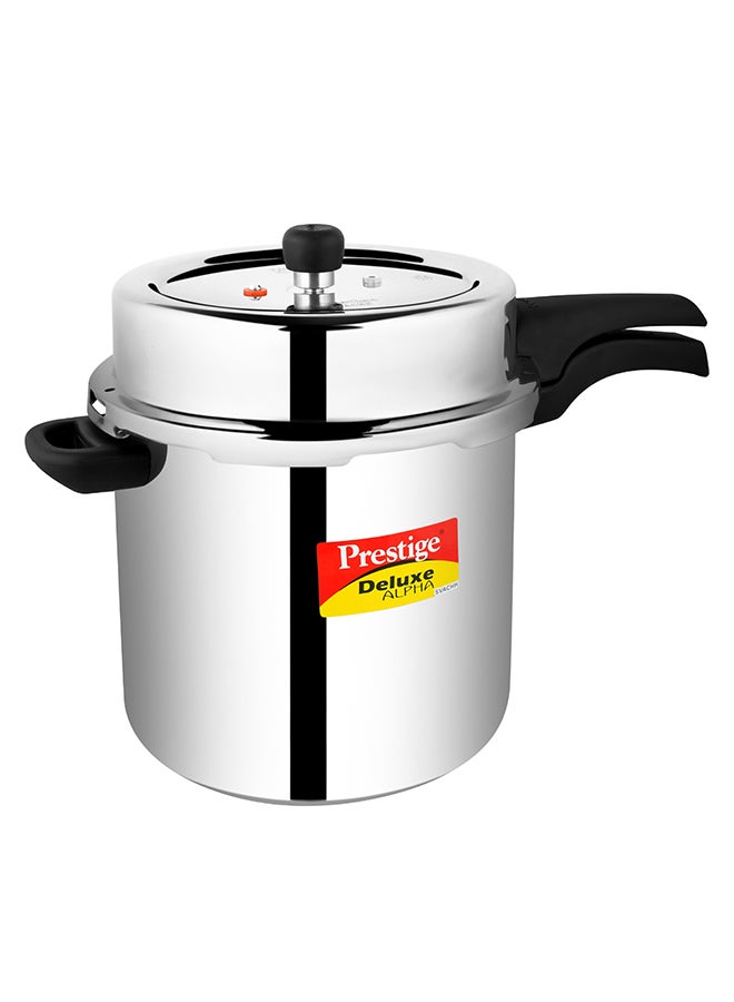 Prestige Stainless Steel  Deluxe Alpha Svachh Non-Stick Dishwasher Safe And Induction compatible Base Preesure Cooker With Outer Lid 10Liters - Image 2