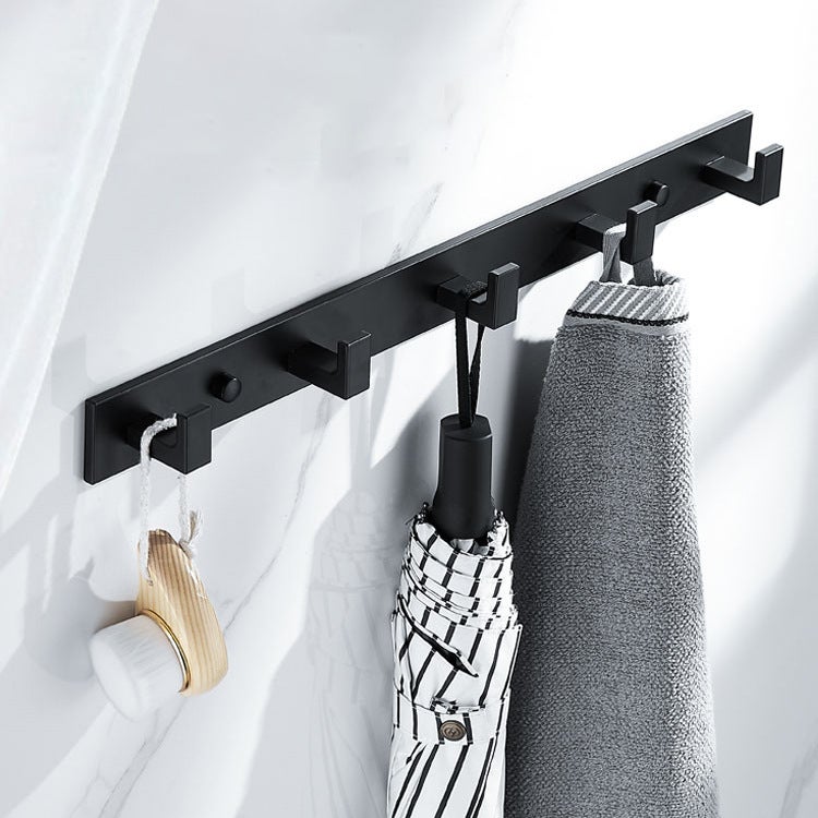 Thickened Solid Hook Punch-Free Bedroom Door Rear Row Coat Hook Space Aluminum Bathroom Wall Coat Hook - Image 2