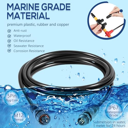 Bonbo NMEA 2000 Dual Device Starter Kit Backbone Cables Drop Cables Dual Tee Connector Terminators Kits IP67 Waterproof Stable Connection - Image 3