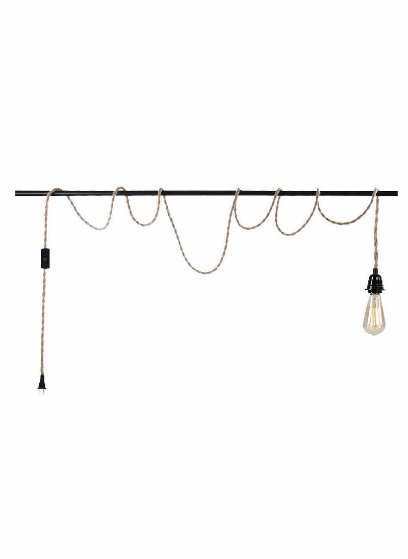 Y&D DIY 15ft Industrial Retro Ceiling Pendant Cord Light Kit Switch Plug Fabric Outlet Set E26 E27 Lighting Fixture Cable  - Image 3