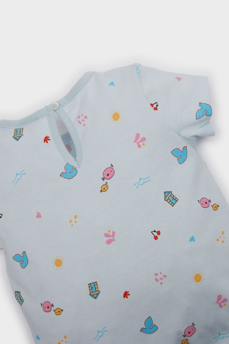 DeFacto Baby Girl 2 piece Regular Fit Knitted Pyjamas  - Image 2