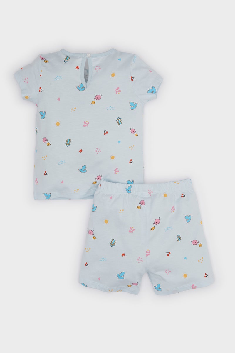 DeFacto Baby Girl 2 piece Regular Fit Knitted Pyjamas  - Image 4