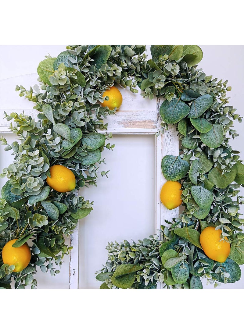 Winlyn 20 pcs Fake Lemons Decorations Faux Fruits Artificial Yellow Lemons for Lemon Wreath Garland Lemonade Party Kitchen Table Summer Spring D?cor Fruit Bowl Vase Fillers Photography Props  - Image 5