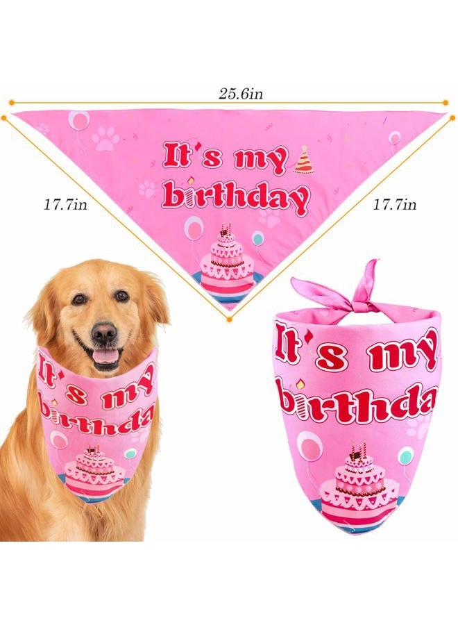 AROIC Dog Birthday Party Supplies - Dog Girl Birthday Bandanas Set with Dog Birthday Hat, Scarf, Birthday Banner, Balloons and Bowtie. Puppy Dog Pals Birthday Party Decorations. - Image 5