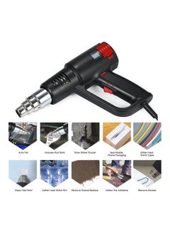 Generic 2000W Industrial Fast Heating Hot Air Gun LCD Digital Temperature-controlled High Quality Handheld Heat Blower Electric Adjustable Temperature Tool Black 27.5x26.0x7.5cm  - Image 3