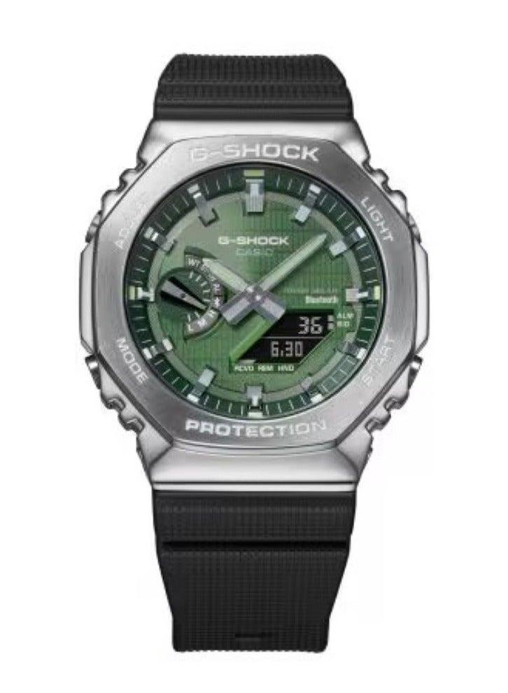G-SHOCK Casio G-Shock GBM-2100A-1A3DR Men’s Watch – Metallic Green Dial, Bluetooth Solar Powered, Carbon Core Guard, Shock Resistant, 200M Water Resistant, Analog-Digital Sport Watch - Image 1