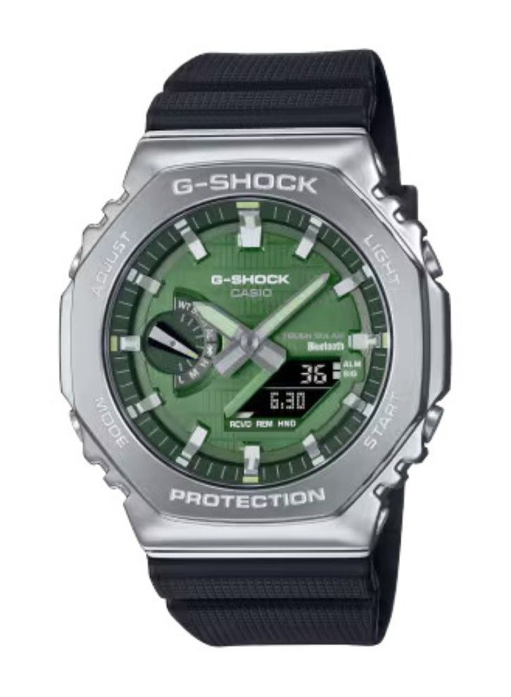 G-SHOCK Casio G-Shock GBM-2100A-1A3DR Men’s Watch – Metallic Green Dial, Bluetooth Solar Powered, Carbon Core Guard, Shock Resistant, 200M Water Resistant, Analog-Digital Sport Watch - Image 2