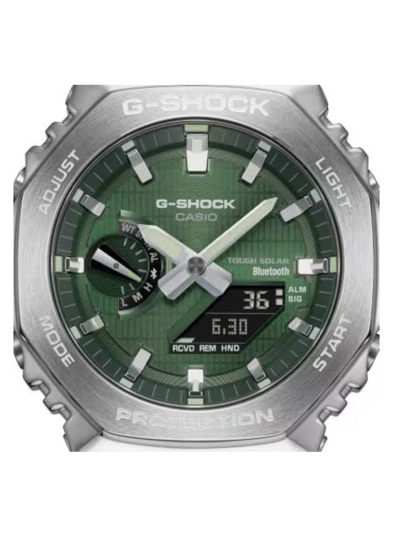 G-SHOCK Casio G-Shock GBM-2100A-1A3DR Men’s Watch – Metallic Green Dial, Bluetooth Solar Powered, Carbon Core Guard, Shock Resistant, 200M Water Resistant, Analog-Digital Sport Watch - Image 3