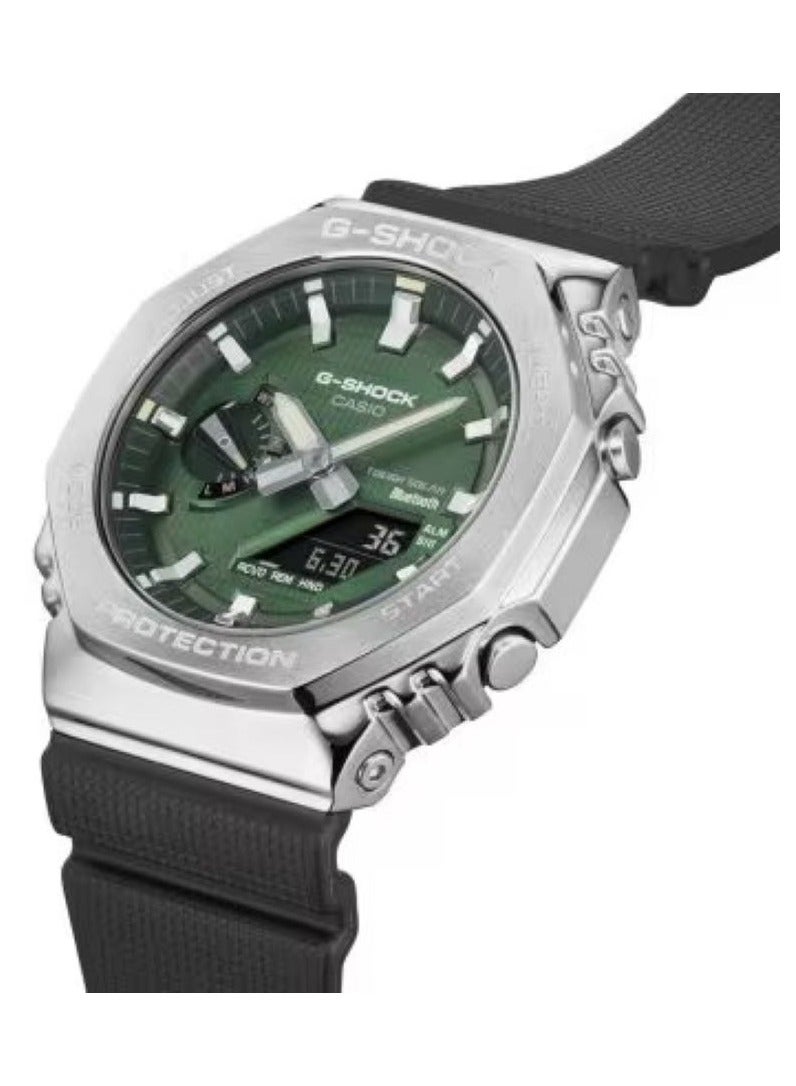 G-SHOCK Casio G-Shock GBM-2100A-1A3DR Men’s Watch – Metallic Green Dial, Bluetooth Solar Powered, Carbon Core Guard, Shock Resistant, 200M Water Resistant, Analog-Digital Sport Watch - Image 4