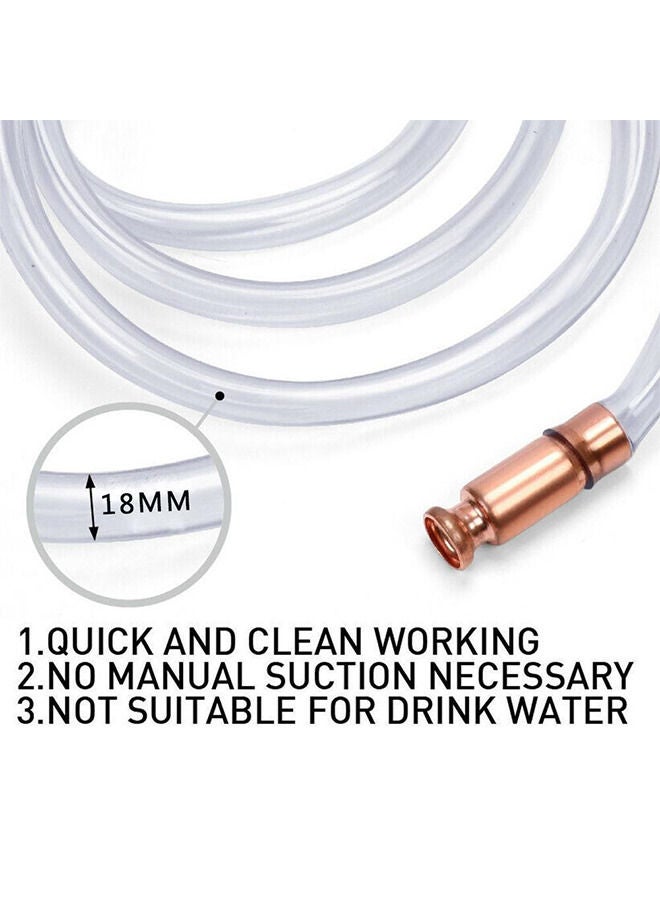 Generic 3 Meters Gas Siphon 10FT Multi-Purpose Super Easy Siphon Pump 3/4" Valve Virgin Grade Tubing Safe  - Image 2