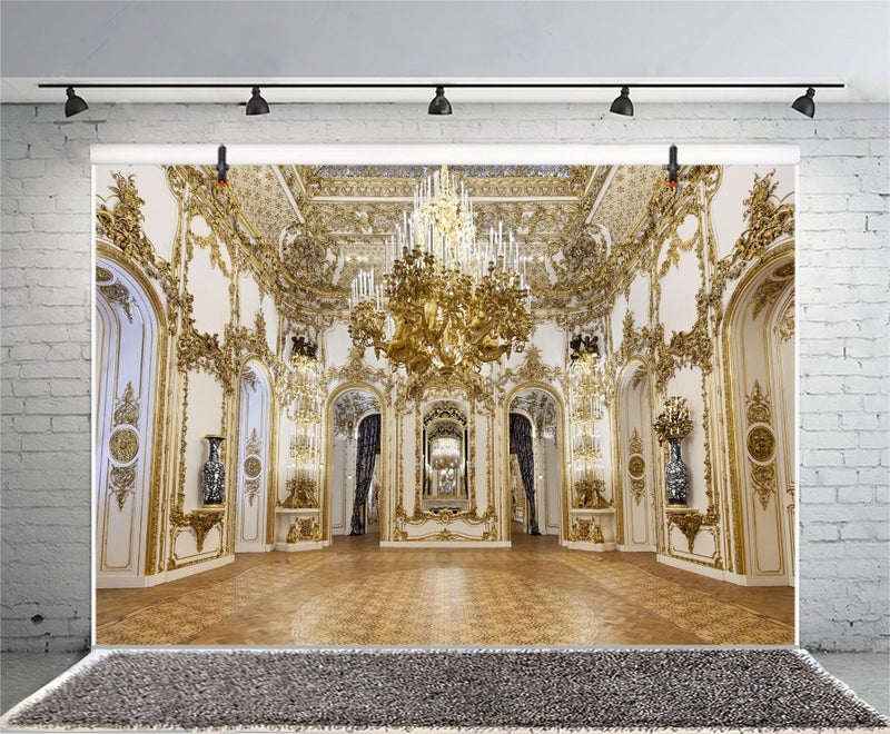 Yeele 8x6ft Luxurious Palace Backdrop for Photography Chandelier Arch Door Noble Hotel Background Kids Adult Photo Booth Shoot Vinyl Studio Props Y2SW04371 - Image 4