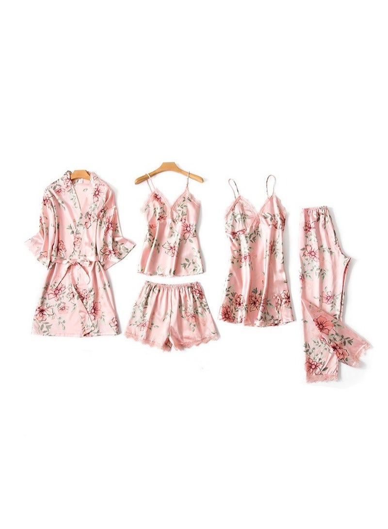 Five-Piece Suspender Pajamas Set that Can Be Worn In All Seasons