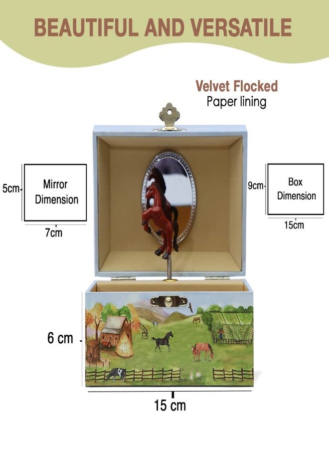 Enchantmints Country Hourse Boys Jewerly Box Spins to "In the Good Old Summer Time" Treasure Storage - Image 2