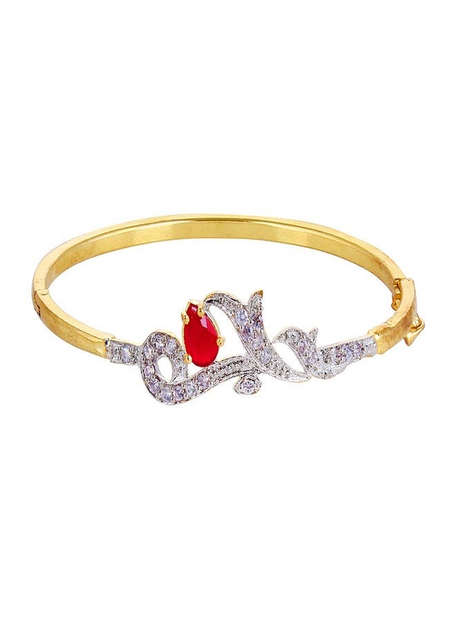 YouBella Jewellery American Diamond Gold Plated Bangle Bracelet for Women and Girls