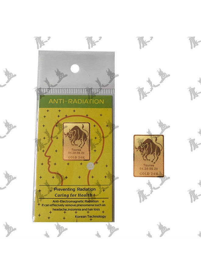 Supplies 24k Square Constellation Radiation Phone Stickers Scorpio Negative Ion Energy Metal Stickers-Color:Scorpion - Image 3