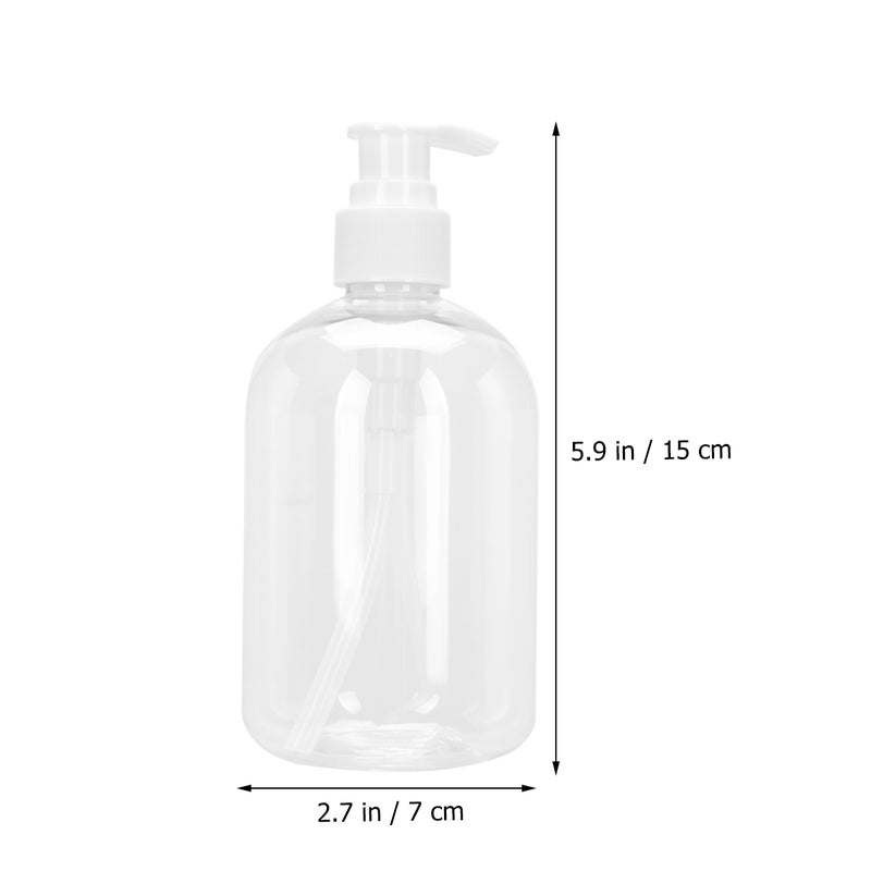 5pcs Liquid Soap Bottles Press Type Containers Cleaning Gel Bottle Sanitizer Storage Holder for Home Outdoor (White Pump Head) - Image 2