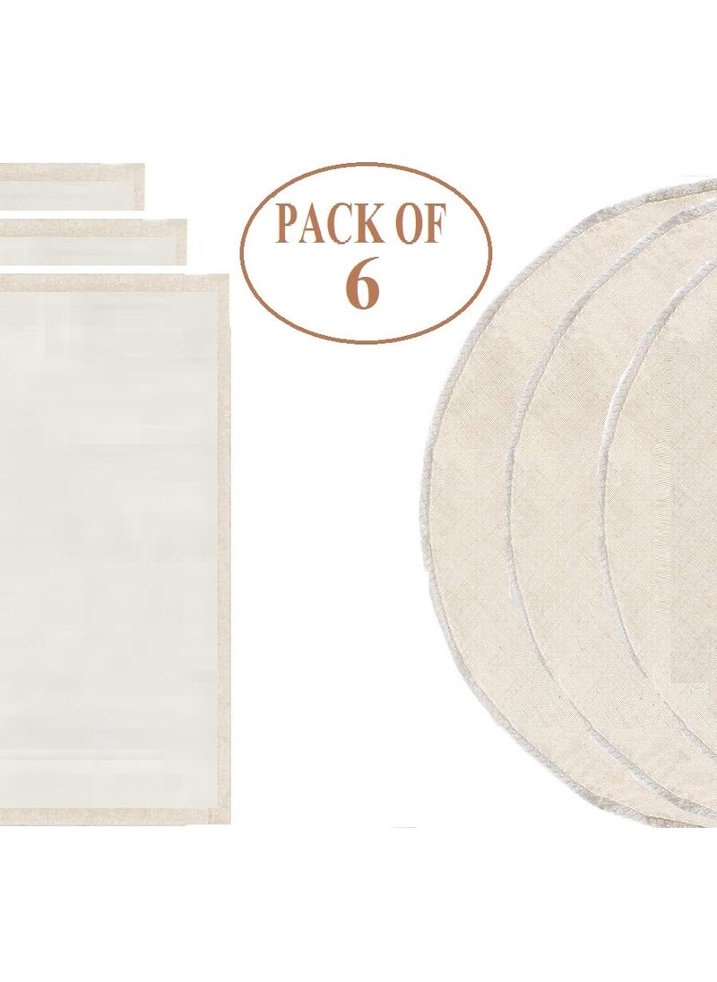 Unbleached Thin Cotton Idli Cloth for Steaming Set of 6 Without Holes