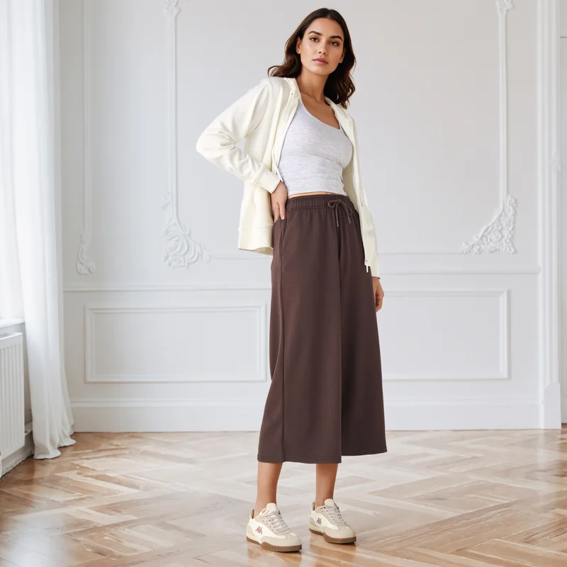 Splash FAV Wide Leg Drawstring Waist Culottes