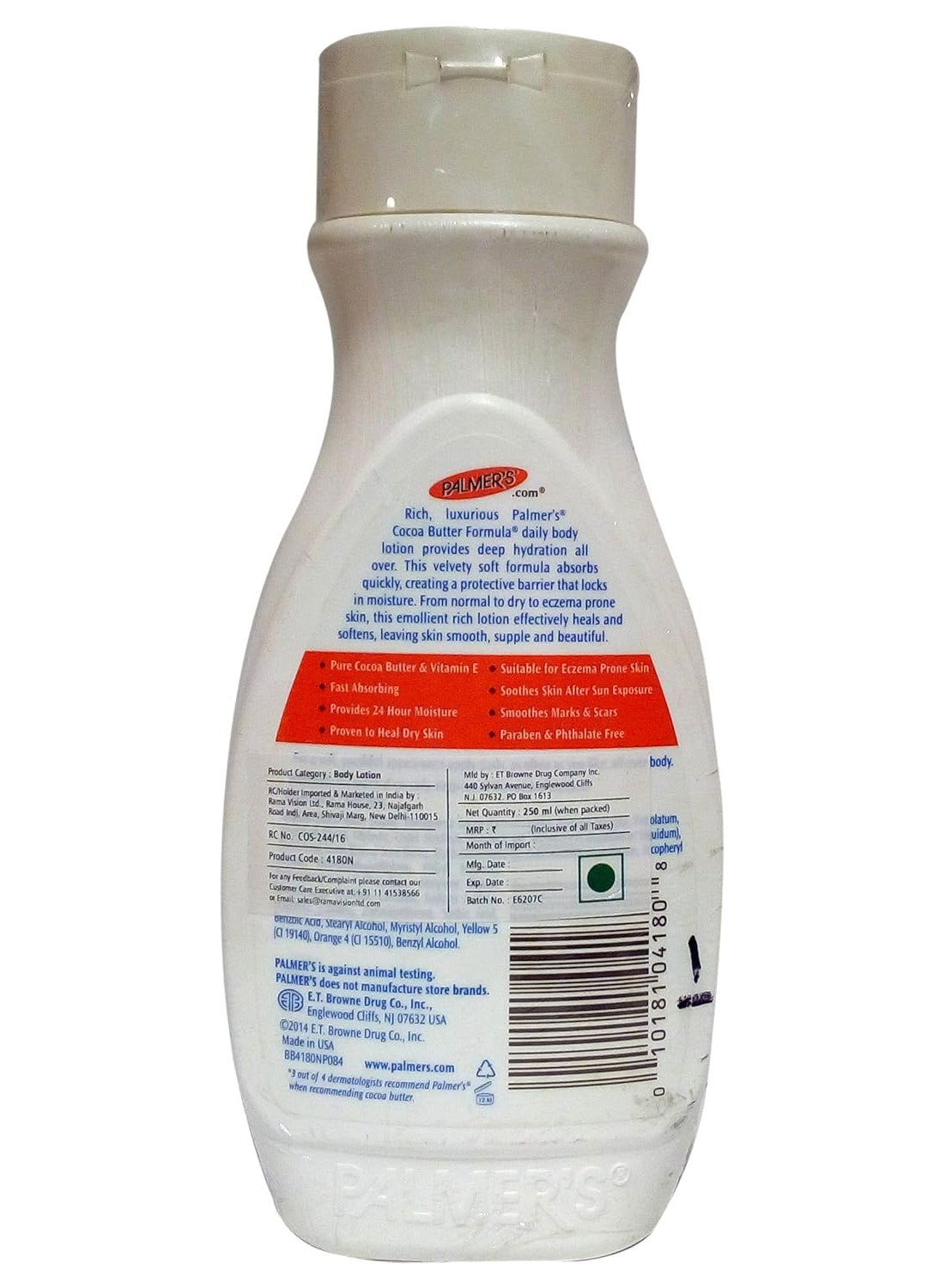 Palmers Body Lotion Cocoa Butter formula with Vitamin E 250ml Bottle
