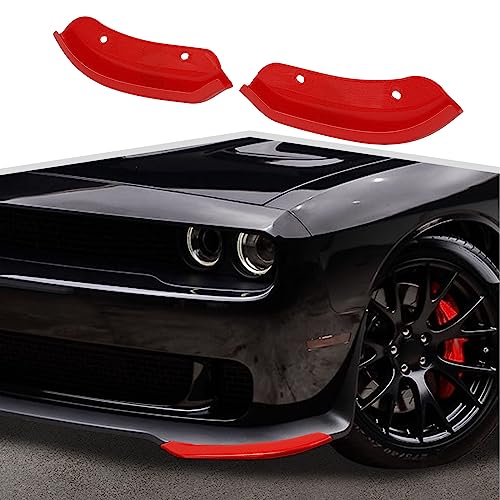 Amayum Front Bumper Lip Splitter Protector Cover Compatible with 2015-2023 Dodge Challenger SRT, SRT Hellcat, SRT 392, Scat Pack(Red) - Image 1