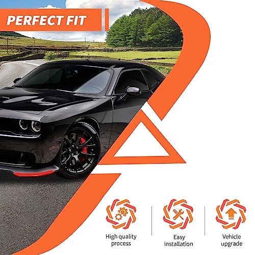 Amayum Front Bumper Lip Splitter Protector Cover Compatible with 2015-2023 Dodge Challenger SRT, SRT Hellcat, SRT 392, Scat Pack(Red) - Image 5