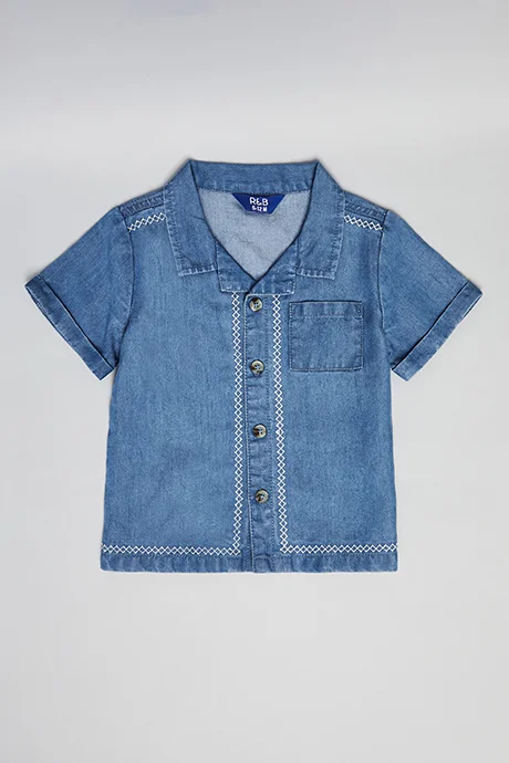 R&B Washed Shirt & Shorts Set