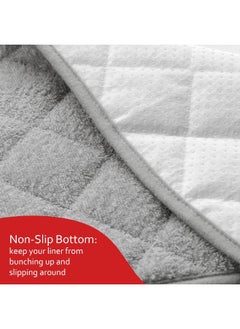 Moonsea Moonsea Waterproof Changing Pad Liner Bamboo Terry, Fit for Peanut Shaped Changing Pads 3 Pack, Non-Slip Back Design Reusable Thicker Pads Machine Washable, Grey  - Image 4