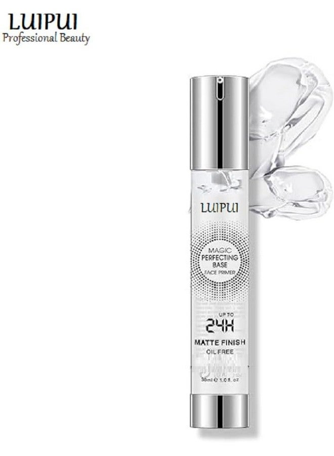 Lui Pui LUIPUI Magic Perfecting Base Face Primer, 24H Matte Finish, Oil-Free, Long-Lasting, Transparent Liquid Primer - 30ml - Image 4