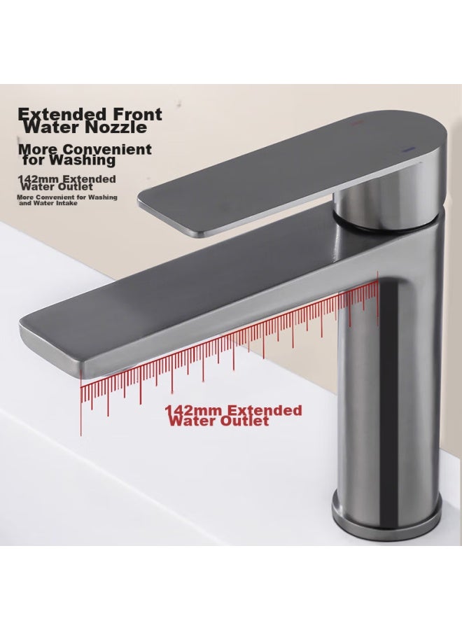 LARSD Lairshidan Basin Faucet, Hot And Cold Water Bathroom Cabinet Washbasin Faucet, Sink Tap Ld6201h - Image 2