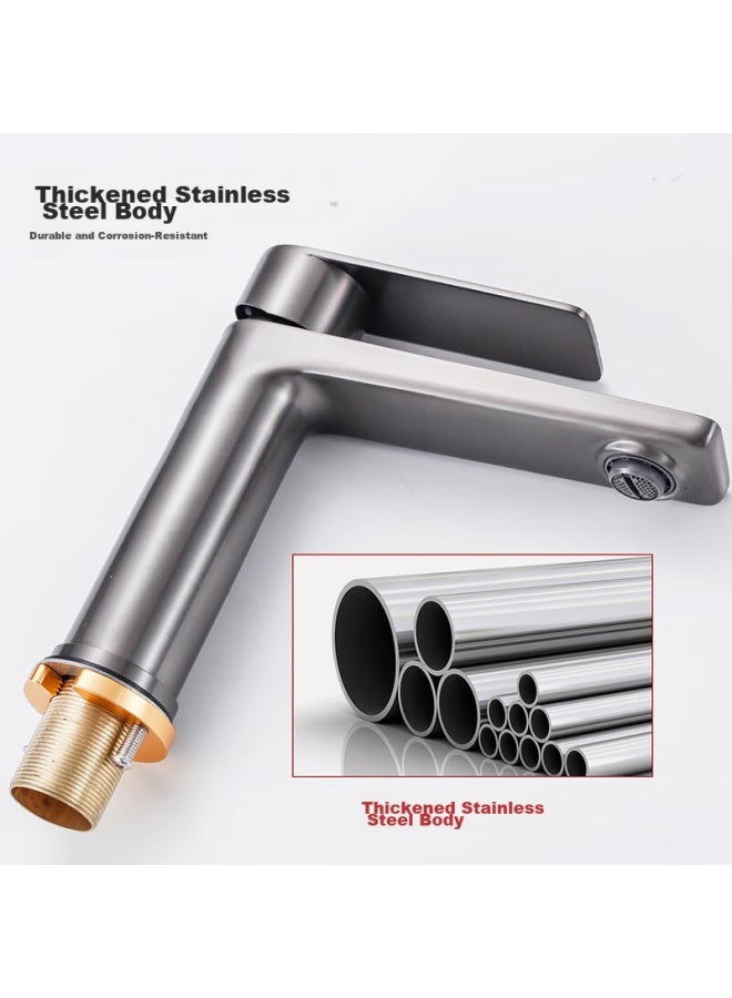 LARSD Lairshidan Basin Faucet, Hot And Cold Water Bathroom Cabinet Washbasin Faucet, Sink Tap Ld6201h - Image 4