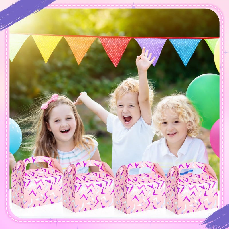 Marspark 24 Pack Kpop Birthday Party Favor Paper Gift Boxes Kpop Themed Treat Boxes for Anime Themed Birthday Party Decorations(Pink Lightning Crack) - Image 2