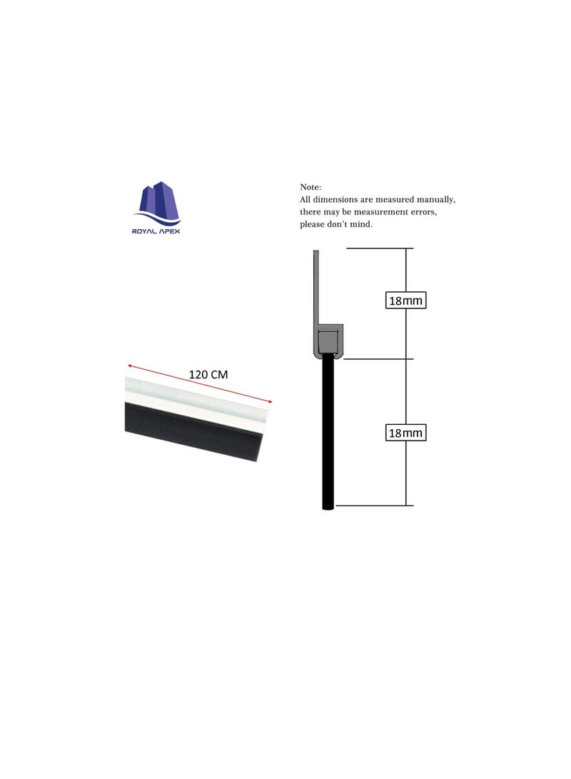 Door Bottom Brush & Rubber Seal with Screw for Exterior/Interior Doors, Insulation Door Seal Sound Proof Under Door Draft Blocker- Keeping Noise Repellent & Dust (120cm, Rubber White) - Image 2