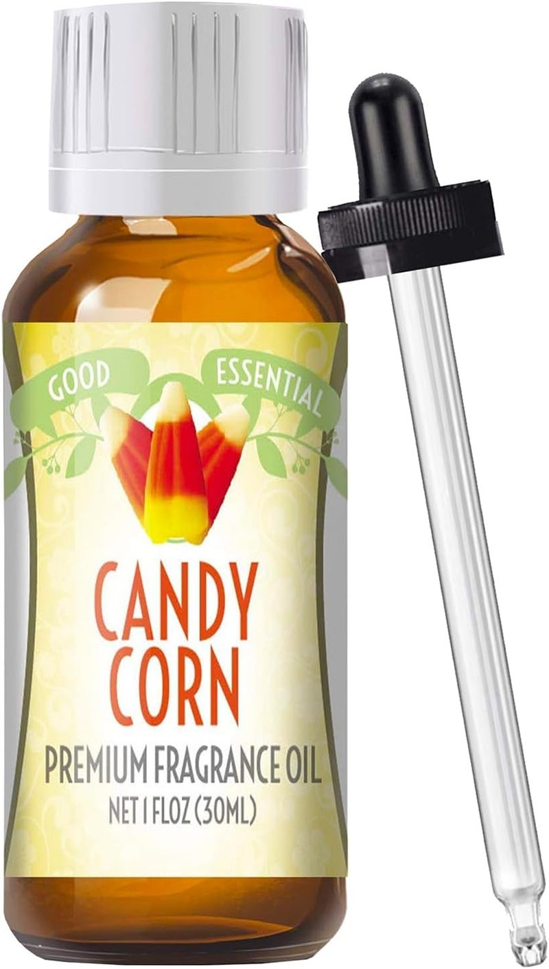 Good Essential - Professional Candy Corn Fragrance Oil 30ml for Halloween, Christmas Diffuser, Candles, Soaps, Lotions, Perfume 1 fl oz - Aromatherapy and Candle Oils - Diffuser Oils Scent